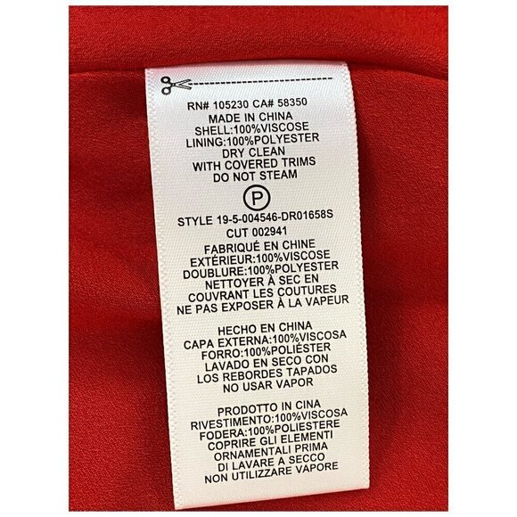 Equipment Short Faun Dress NWT $475 in Aura Orange / Poppy Red Women's Size 4 - Picture 10 of 13